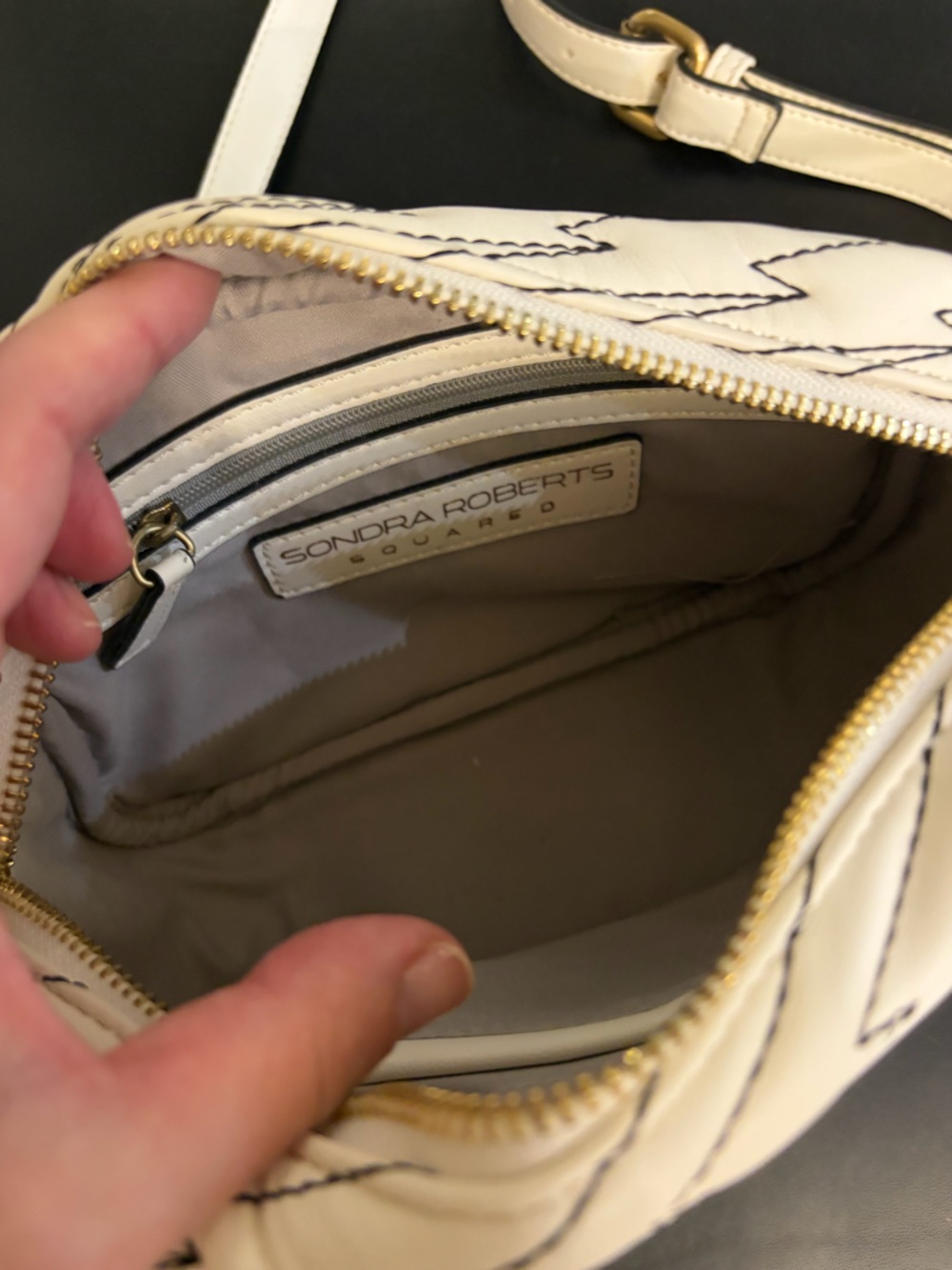 Sondra Roberts Lightning Stitch Crossbody Bag - Picture 7 of 12